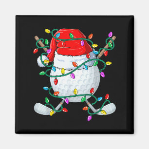 Imã Golfe de Natal Xmas Papai Noel Srts Chapéu Golfist