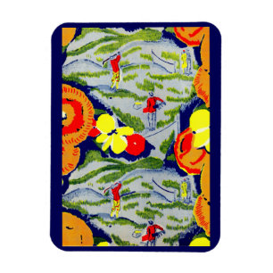 Ímã golfe e flores