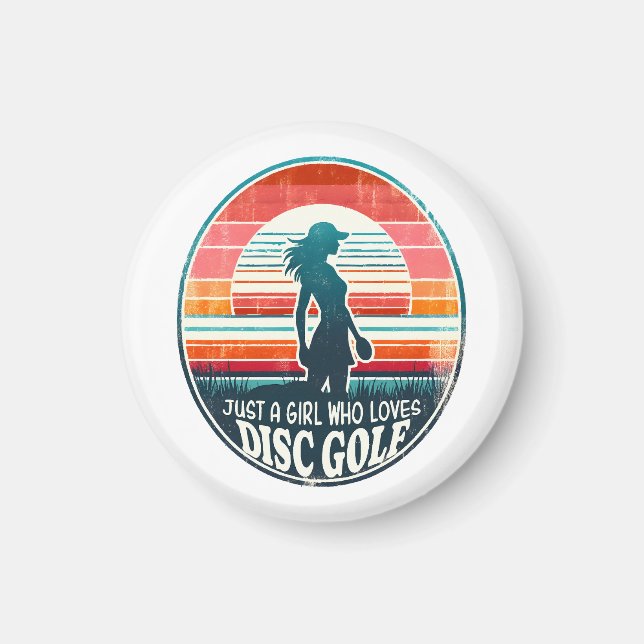 Imã Golfe em Disco das Mulheres - Mulher de Golfe Fris (Frente)