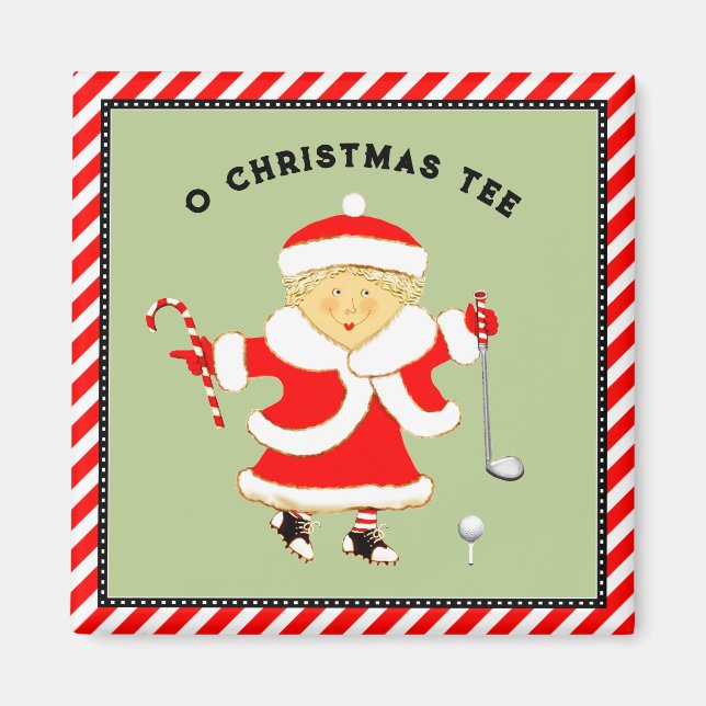 Imã golfe feminino de Natal (Frente)