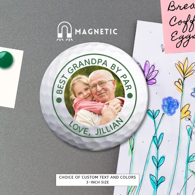 Imã Golfer BEST GRANDPA POR PAPEL Personalizado (Criador carregado)