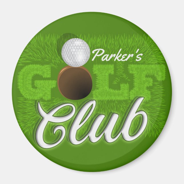 Imã Golfer Green Golf Course Club Personalizado (Frente)