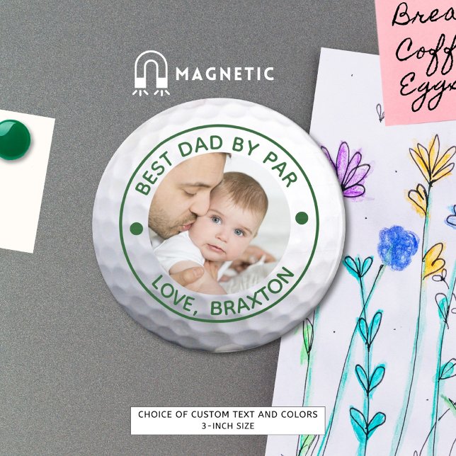 Imã Golfer MELHOR PAI POR Foto PAR Personalizada (Criador carregado)