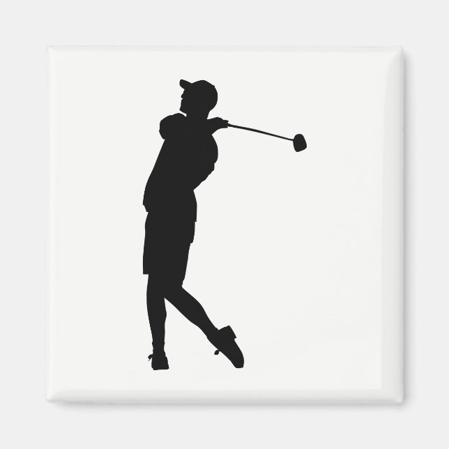Imã Golfer Silhouette (Frente)