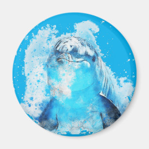 Imã Golfinho azul