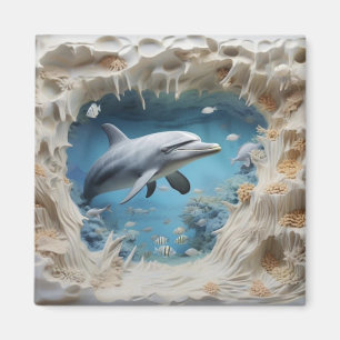 Imã Golfinho Submarino 3D