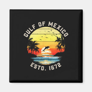 Imã Golfo de Vintage Beach Est 1672 Retro Sun Mens Wom