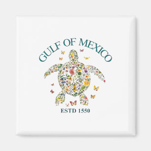 Imã Golfo Do México Não Eua América Tartaruga Floral U