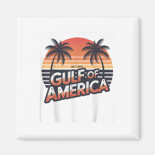 Imã Golfo Dos Eua América 2025 Bandeira Retroamericana