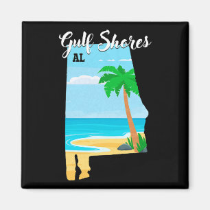 Imã Golfo Shores Al Vintage Orange Beach Alabama Trip 