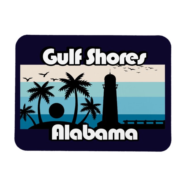 Ímã Golfo Shores Beach Alabama (Horizontal)