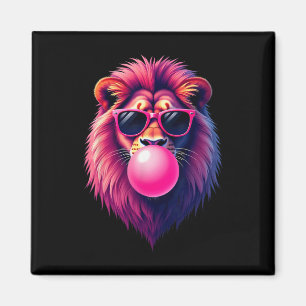 Imã Goma-Bolha Lion Rosa Piscando