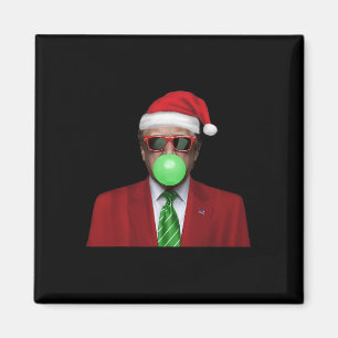 Imã Goma de Mascar Bolha Papai Noel Trump Divertido Fa