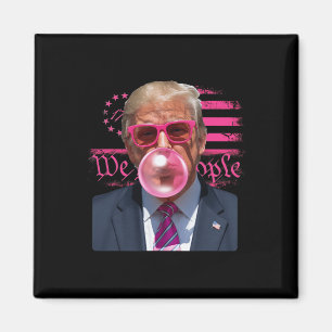 Imã Goma de Mascar Donald Trump Engraçado Rosa 4 de Ju
