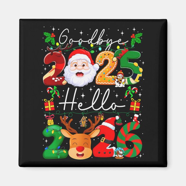 Imã Goodbye 2025 Hello 2026 Happy New Year's Eve Chris (Frente)