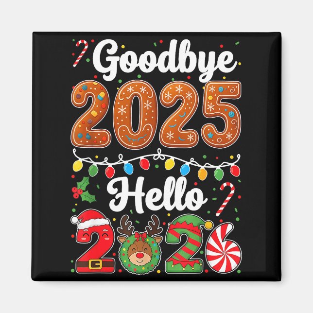 Imã Goodbye 2025 Hello 2026 Happy New Year's Eve Chris (Frente)