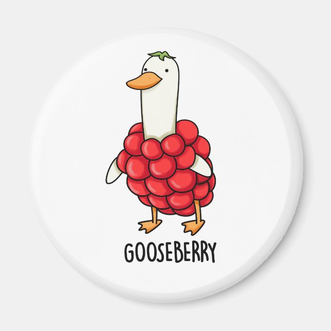 Imã Gooseberry Funny Berry Pun (Frente)