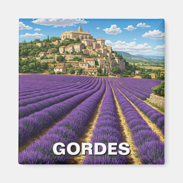 Imã Gordes France Viagem Lavanda (Frente)