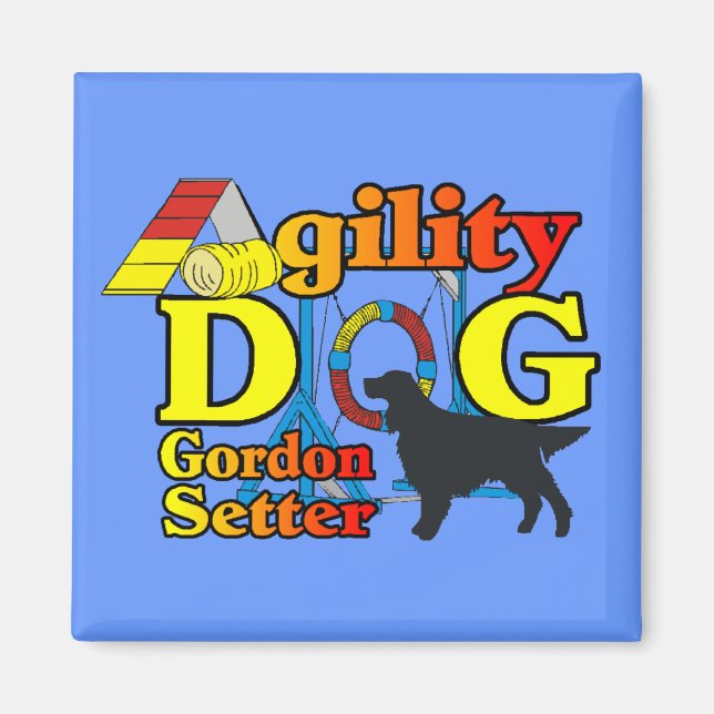 Imã Gordon Setter Agability Shirts Gifts (Frente)