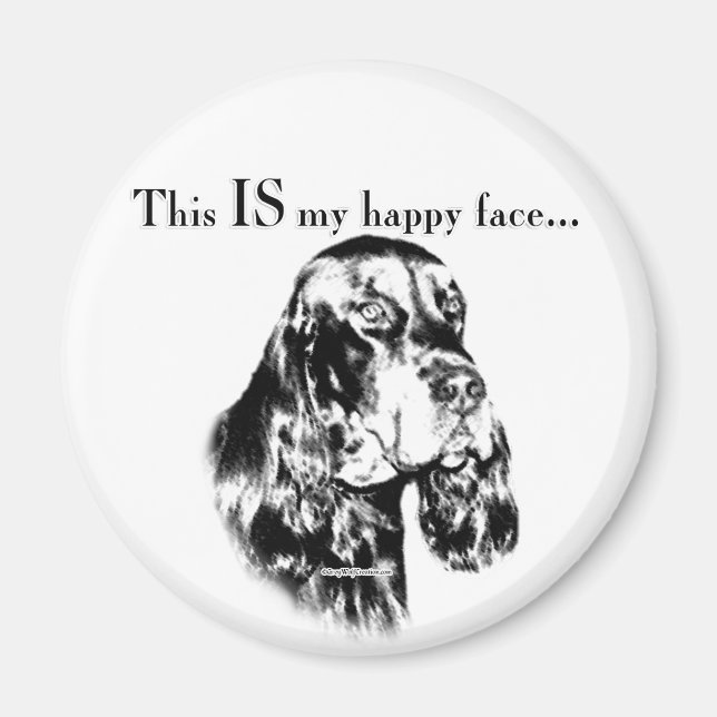 Imã Gordon Setter Happy Face (Frente)