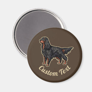 Imã Gordon Setter Illustration Magnet