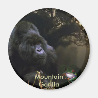 Imã Gorila de montanha ameaçada e arte de Sapo de árvo