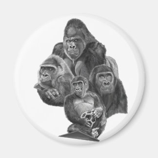 Imã Gorilla Family Magnet (ゴリラ家族のマグネット）Gorilla Life