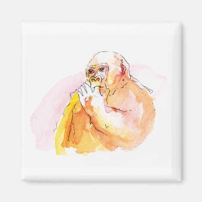 Imã Gorilla sucking fingers Magnet 指しゃぶりのゴリラマグネット (Frente)