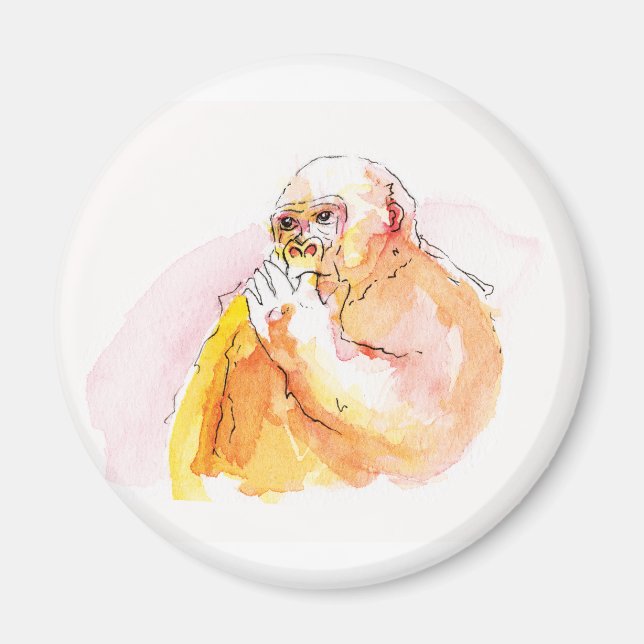 Imã Gorilla sucking fingers Magnet 指しゃぶりのゴリラマグネット (Frente)