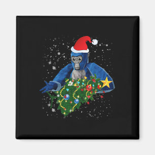 Imã Gorilla Tag de Natal Divertido