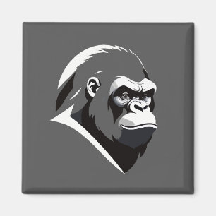 Imã Gorilla Vetor Art Animal Modern Urban Graphic