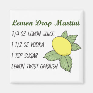 Imã Gota de limão Martini