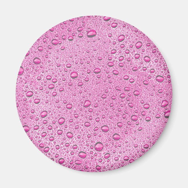 Imã Gotas de água rosa quente (Frente)