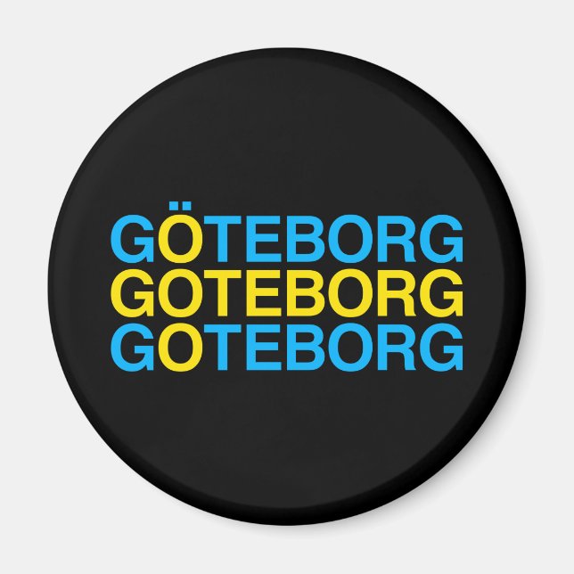 Imã GOTEBORG Bandeira sueca (Frente)