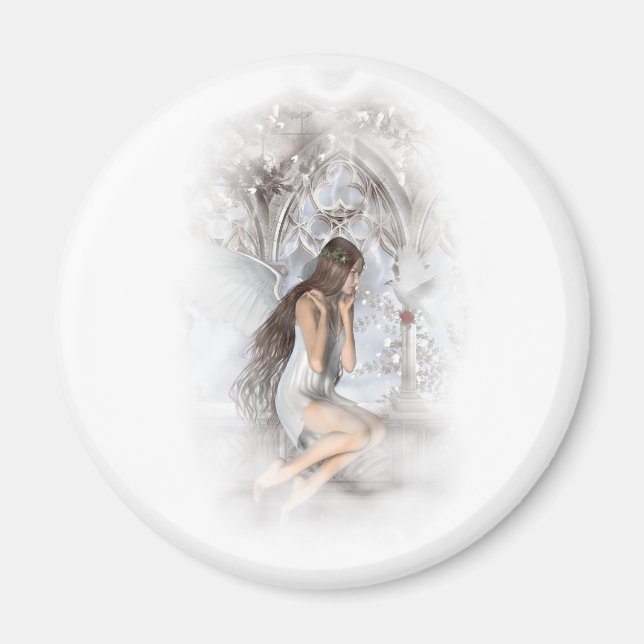 Imã Gothic Angel e sua pomba Vignette (Frente)