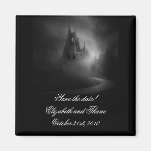 Imã Gothic Castle Wedding Save the Date