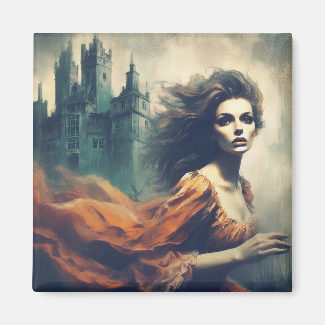 Imã Gothic Romance Book Cobrir Spooky Castle Horror (Frente)