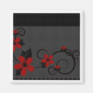 Imã Gótica Kokeshi Kimono Design Magnet