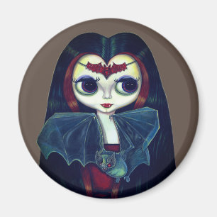 Imã Gótica Vampira com Bat Big Olhos Bonitos