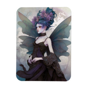 Ímã Gótico Dark Fairy Girl Fantasy Art