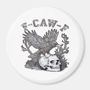 Imã Gótico Divertido Corvo Humor F-Caw-F Essencial Ret