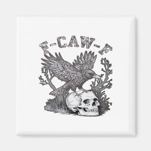 Imã Gótico Divertido Corvo Humor F-Caw-F Essencial Ret