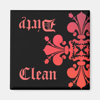 Imã Gótico do rico fleur de lys damask clean