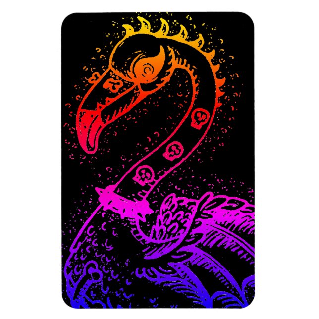 ÍMÃ GÓTICO PUNK ROCKER FLAMINGO, HÁBULAS, CABELO ESPIR (Vertical)