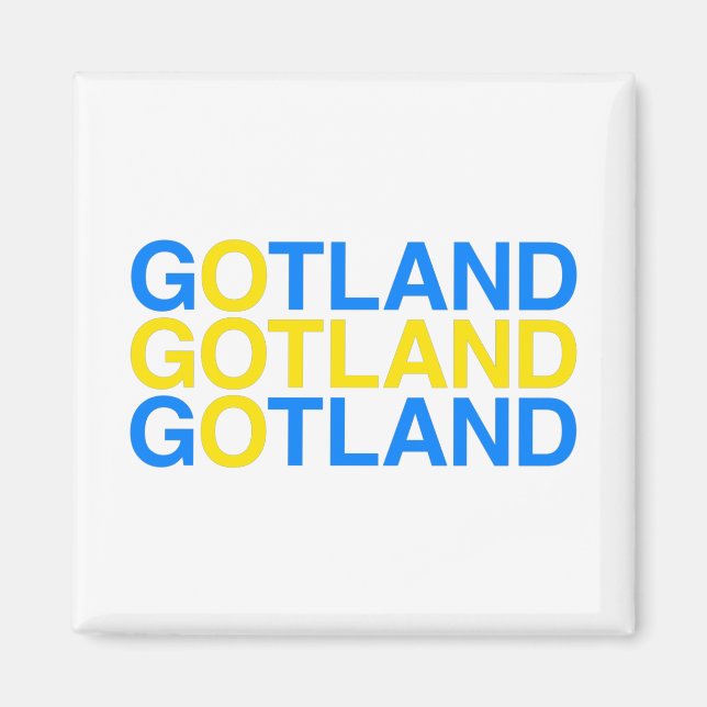 Imã GOTLAND — Bandeira sueca (Frente)