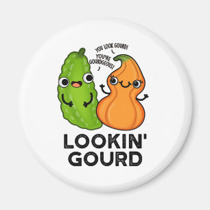 Imã Gourd Cute Veggie Pun