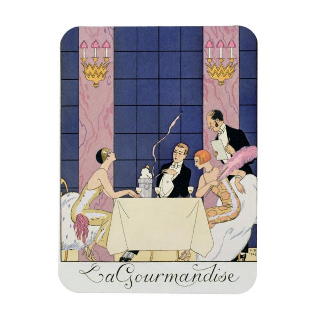 Ímã Gourmands, 1920-30 (impressão de pochoir) (Vertical)