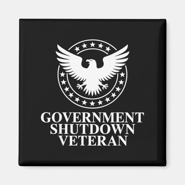 Imã Government Shutdown Veteran Eagle Patriotic Litica (Frente)