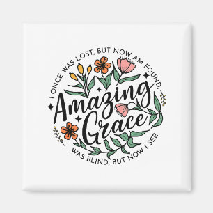 Imã Graça Incrível Flor Silvestre Cristã Jesus Feliz P