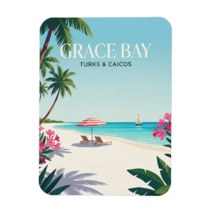 Ímã Grace Bay Turcas e Caicos